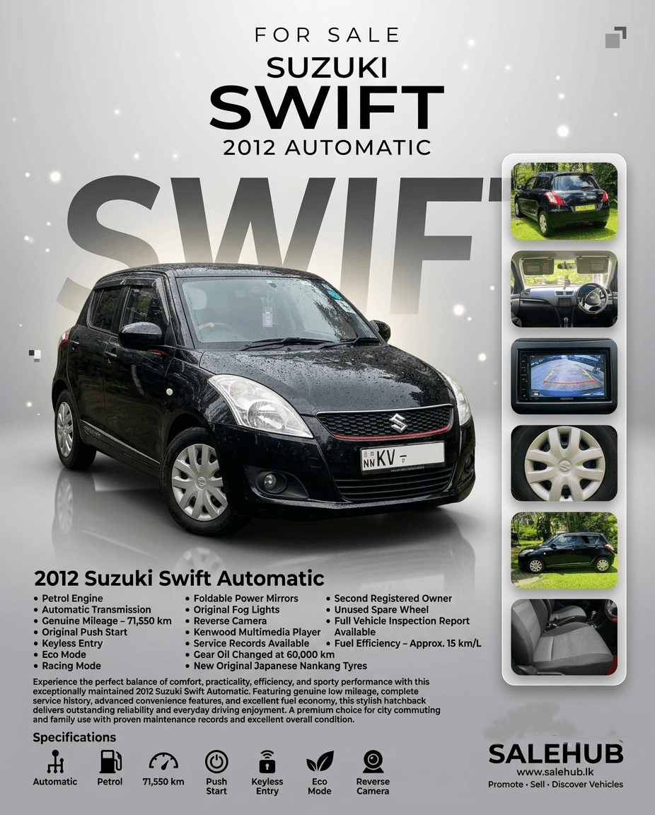 2012 Suzuki Swift for sale in Kegalle, Sri Lanka