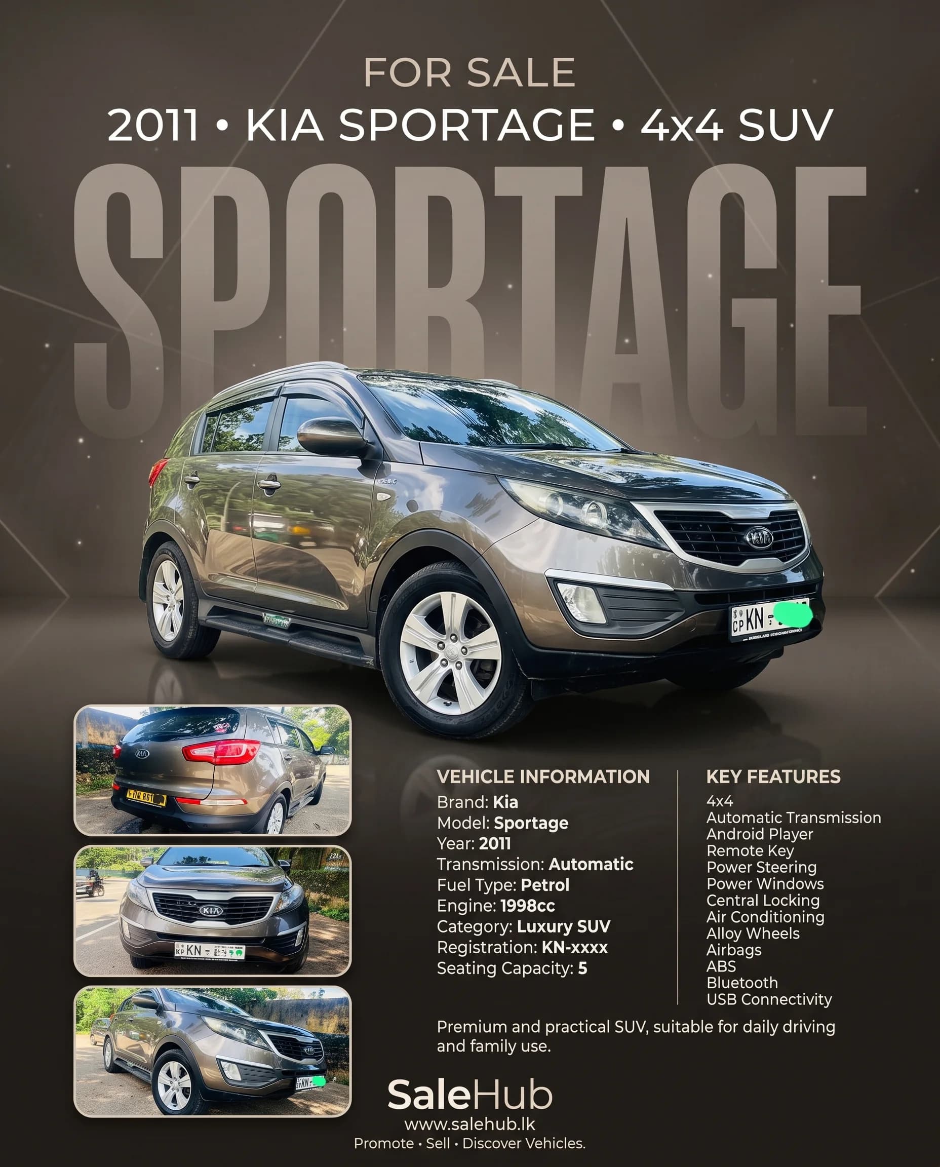 2011 Kia Sportage for sale in Colombo, Sri Lanka